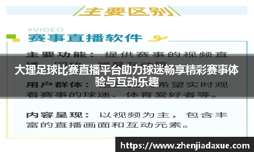 大理足球比赛直播平台助力球迷畅享精彩赛事体验与互动乐趣