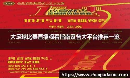 大足球比赛直播观看指南及各大平台推荐一览