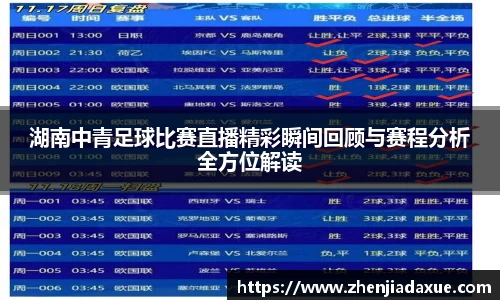 湖南中青足球比赛直播精彩瞬间回顾与赛程分析全方位解读